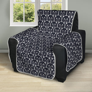 Cute Black Cat Pattern Print Recliner Protector