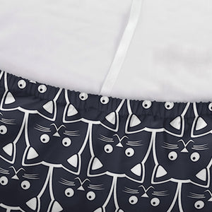 Cute Black Cat Pattern Print Sofa Cover