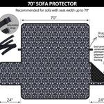 Cute Black Cat Pattern Print Sofa Protector