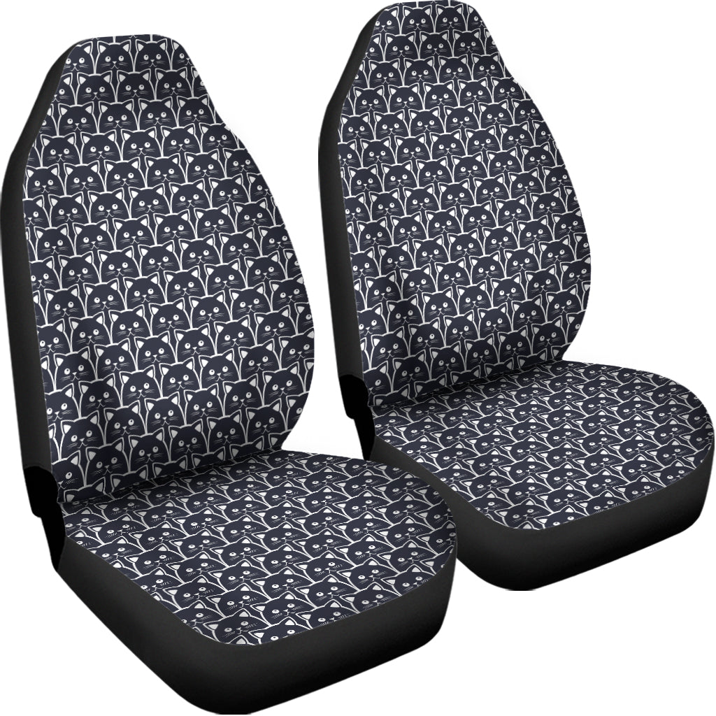 Cute Black Cat Pattern Print Universal Fit Car Seat Covers