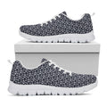 Cute Black Cat Pattern Print White Running Shoes