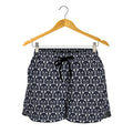 Cute Black Cat Pattern Print Women's Shorts