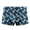 Cute Blue T-Rex Dinosaur Pattern Print Men's Boxer Briefs