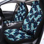 Cute Blue T-Rex Dinosaur Pattern Print Universal Fit Car Seat Covers