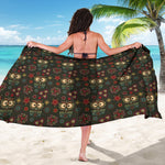Cute Boho Owl Pattern Print Beach Sarong Wrap
