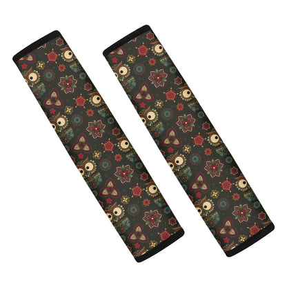 Cute Boho Owl Pattern Print Car Seat Belt Covers