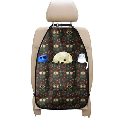 Cute Boho Owl Pattern Print Car Seat Organizers