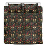 Cute Boho Owl Pattern Print Duvet Cover Bedding Set