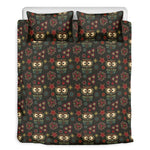 Cute Boho Owl Pattern Print Duvet Cover Bedding Set