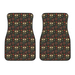 Cute Boho Owl Pattern Print Front Car Floor Mats