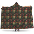 Cute Boho Owl Pattern Print Hooded Blanket