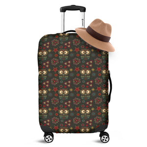 Cute Boho Owl Pattern Print Luggage Cover