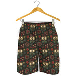 Cute Boho Owl Pattern Print Men's Shorts