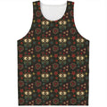 Cute Boho Owl Pattern Print Men's Tank Top