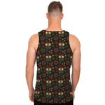 Cute Boho Owl Pattern Print Men's Tank Top