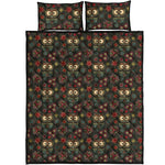 Cute Boho Owl Pattern Print Quilt Bed Set
