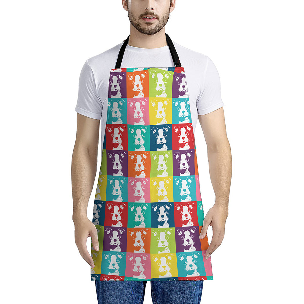 Cute Boston Terrier Faces Print Apron