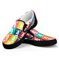 Cute Boston Terrier Faces Print Black Slip On Sneakers
