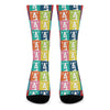 Cute Boston Terrier Faces Print Crew Socks