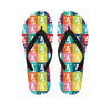 Cute Boston Terrier Faces Print Flip Flops