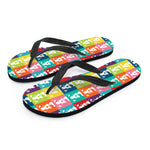 Cute Boston Terrier Faces Print Flip Flops