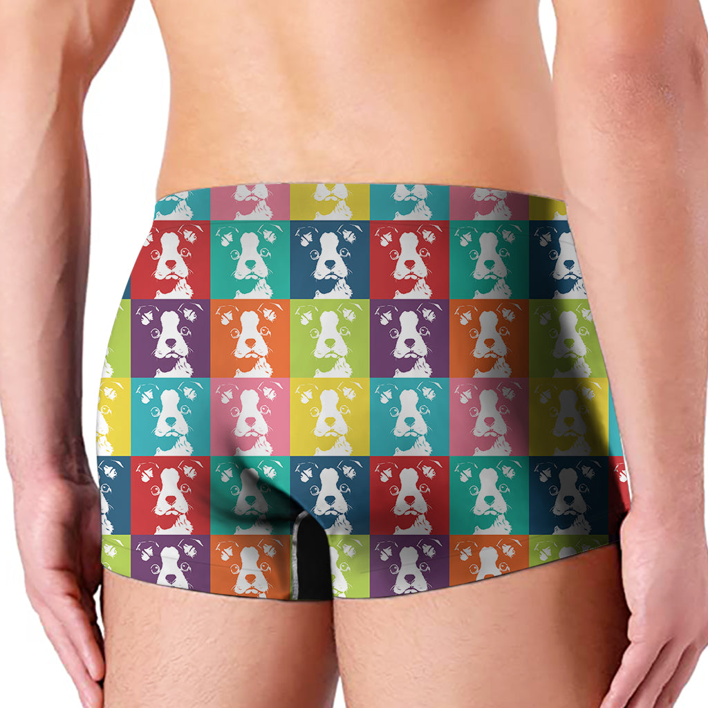 Cute Boston Terrier Faces Print Men's Boxer Briefs