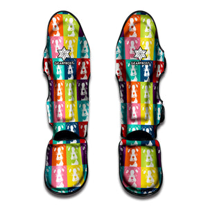 Cute Boston Terrier Faces Print Muay Thai Shin Guard