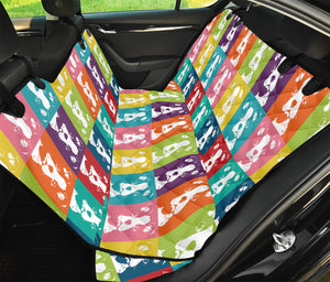 Cute Boston Terrier Faces Print Pet Car Back Seat Cover