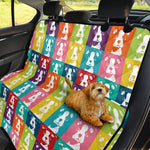 Cute Boston Terrier Faces Print Pet Car Back Seat Cover