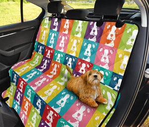 Cute Boston Terrier Faces Print Pet Car Back Seat Cover