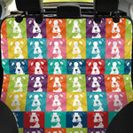 Cute Boston Terrier Faces Print Pet Car Back Seat Cover