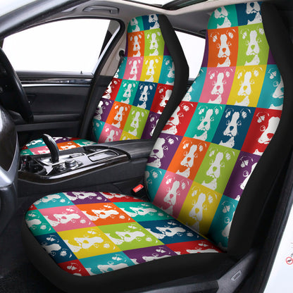 Cute Boston Terrier Faces Print Universal Fit Car Seat Covers