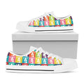 Cute Boston Terrier Faces Print White Low Top Sneakers