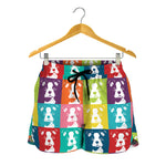 Cute Boston Terrier Faces Print Women's Shorts