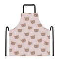 Cute Brown Bear Pattern Print Apron