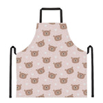 Cute Brown Bear Pattern Print Apron