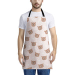 Cute Brown Bear Pattern Print Apron