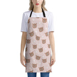 Cute Brown Bear Pattern Print Apron