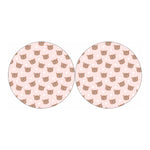 Cute Brown Bear Pattern Print Car Coasters