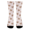 Cute Brown Bear Pattern Print Crew Socks