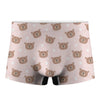 Cute Brown Bear Pattern Print Men's Boxer Briefs