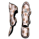 Cute Brown Bear Pattern Print Muay Thai Shin Guard