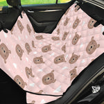 Cute Brown Bear Pattern Print Pet Car Back Seat Cover