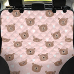 Cute Brown Bear Pattern Print Pet Car Back Seat Cover