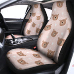 Cute Brown Bear Pattern Print Universal Fit Car Seat Covers