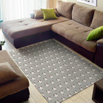 Cute Bull Terrier Faces Pattern Print Area Rug