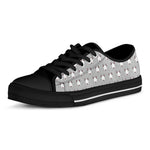 Cute Bull Terrier Faces Pattern Print Black Low Top Shoes