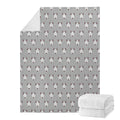 Cute Bull Terrier Faces Pattern Print Blanket