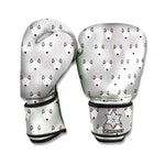 Cute Bull Terrier Faces Pattern Print Boxing Gloves