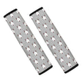 Cute Bull Terrier Faces Pattern Print Car Seat Belt Covers
